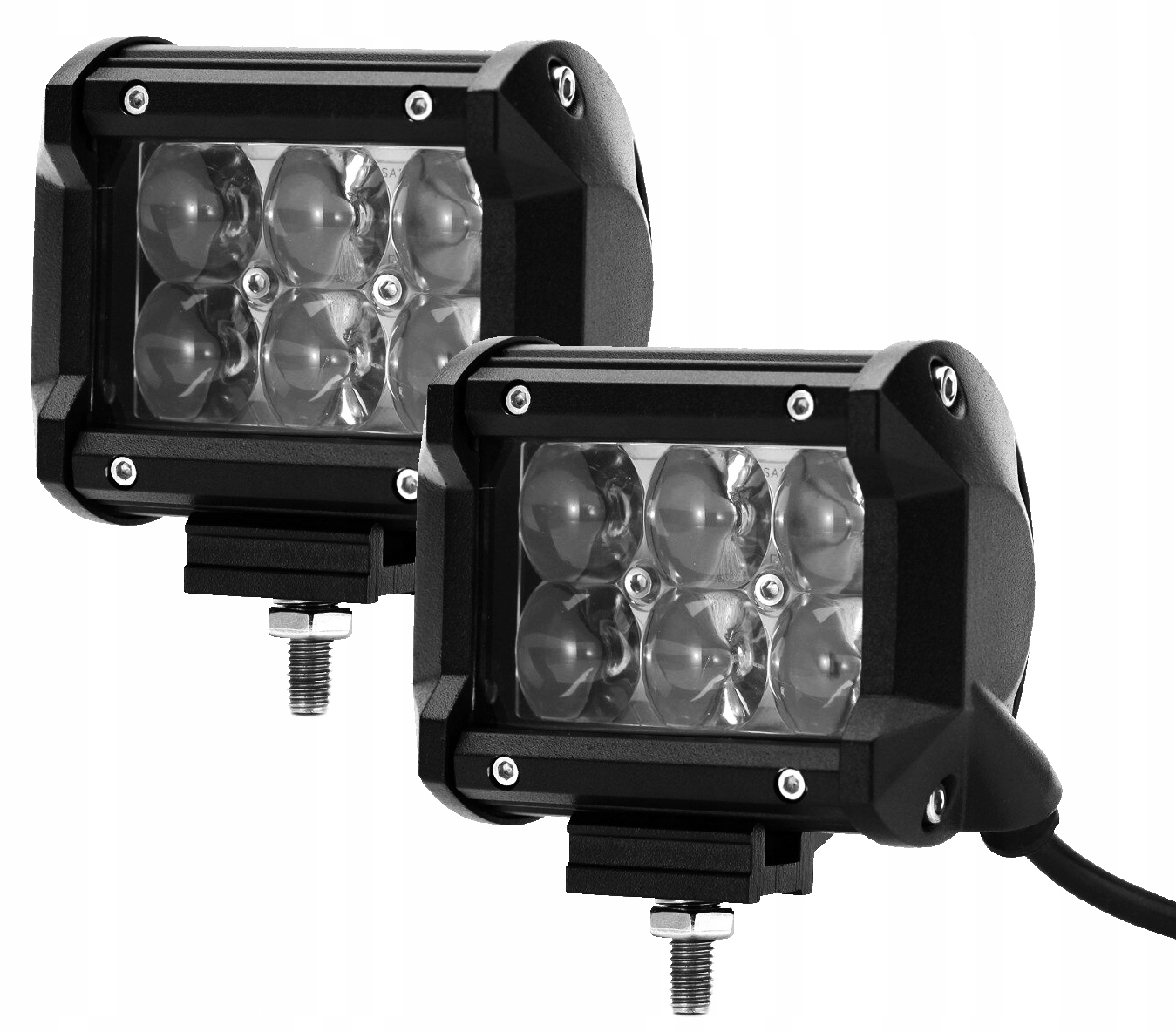 2 x HALOGÉNOVÝ OBJEKTÍV 4D PRACOVNÝ 6 LED 18W