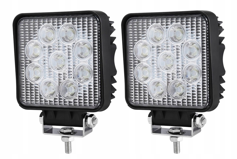 2x PRACOVNÁ SVIETIDLO 9 LED HALOGÉNOVÉHO SEMENIA 27W