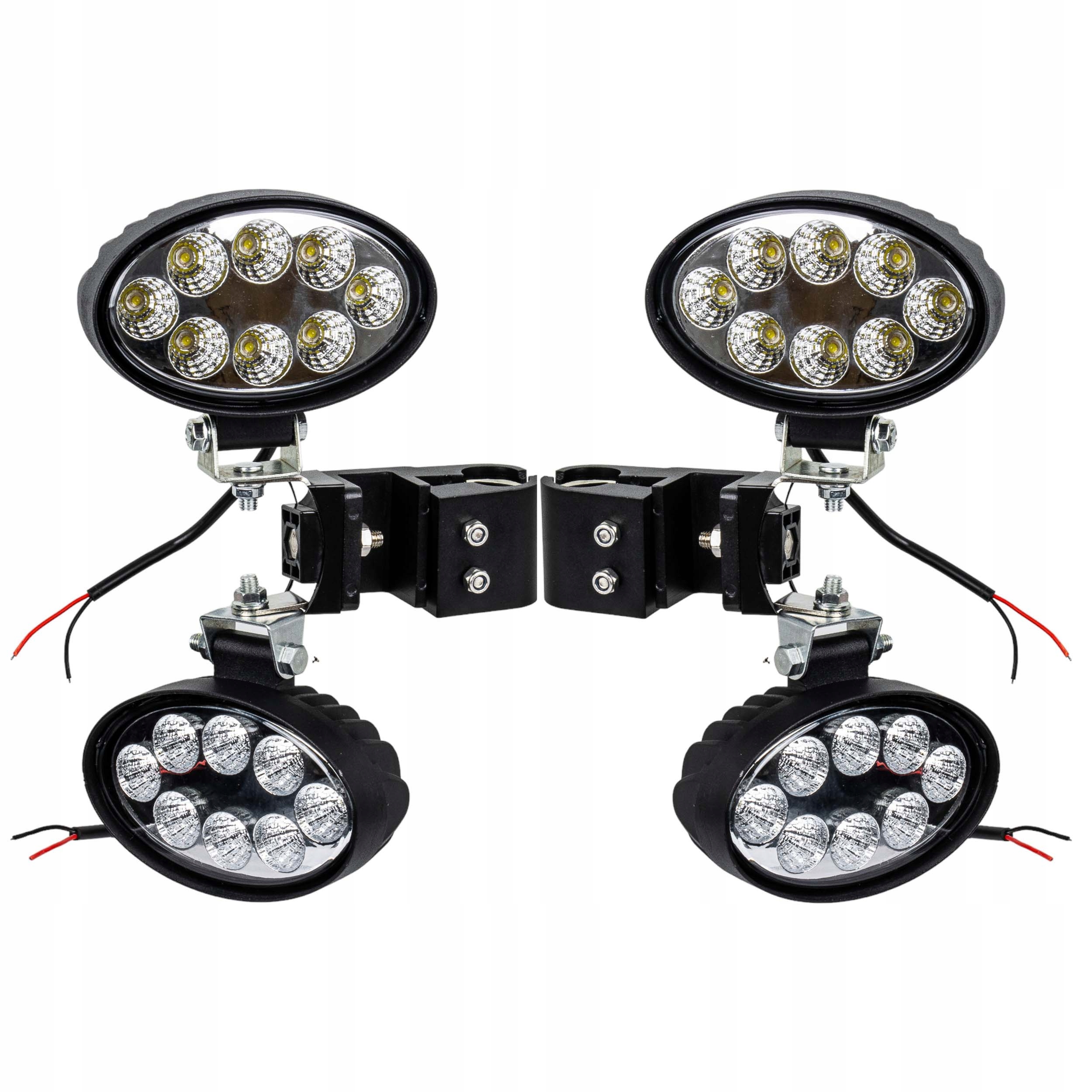 4× LED pracovné svetlo 24 W 12–24 V + držiaky | Mizar | 1800 lm | EAN 5902287232349