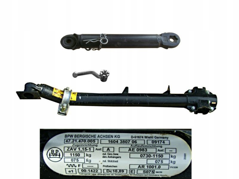 Prekročenie brzdy oja ATLAS Copco BPW ZAV 1.15-1