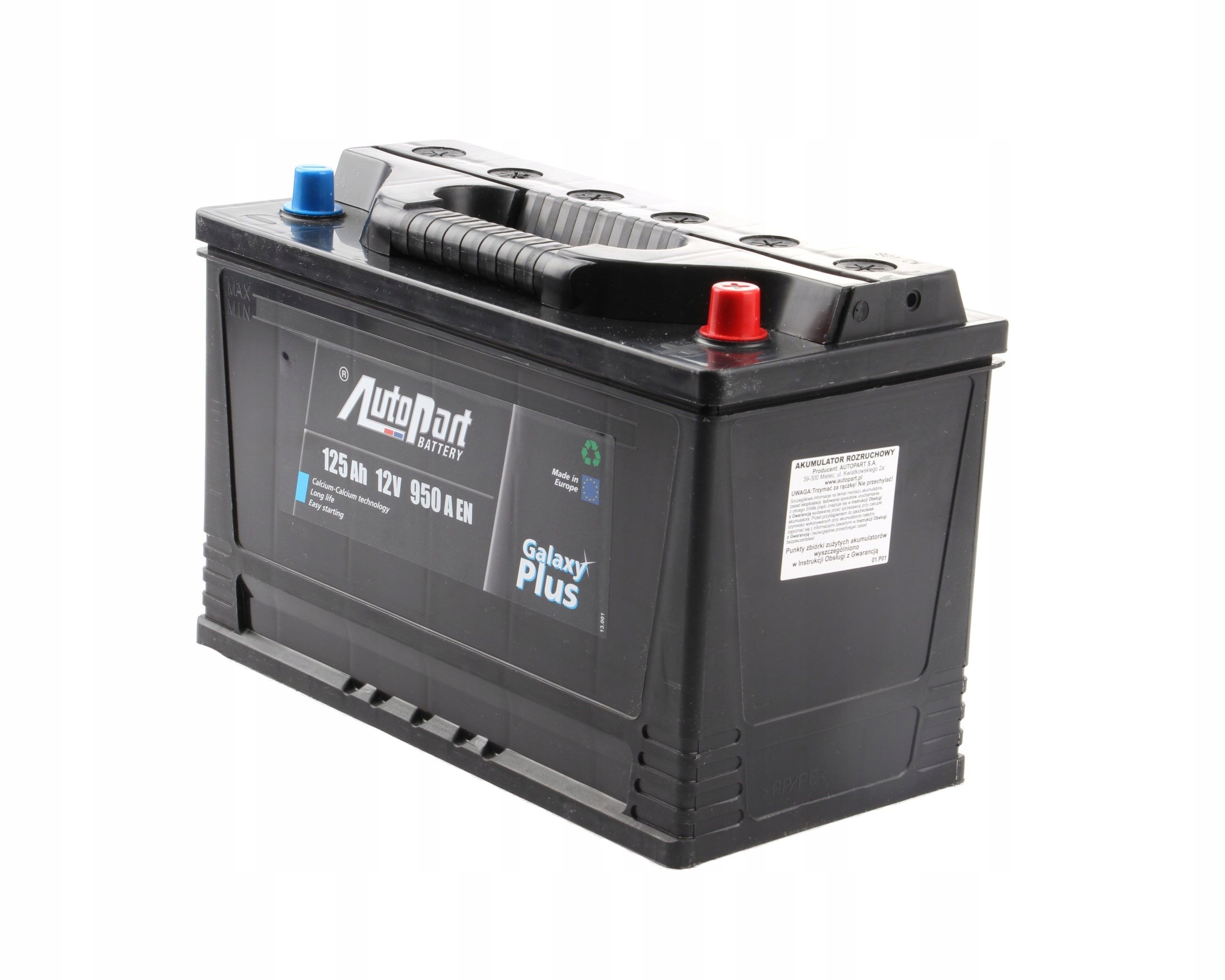Batéria 12V 125Ah 950A Autopart Galaxy Plus