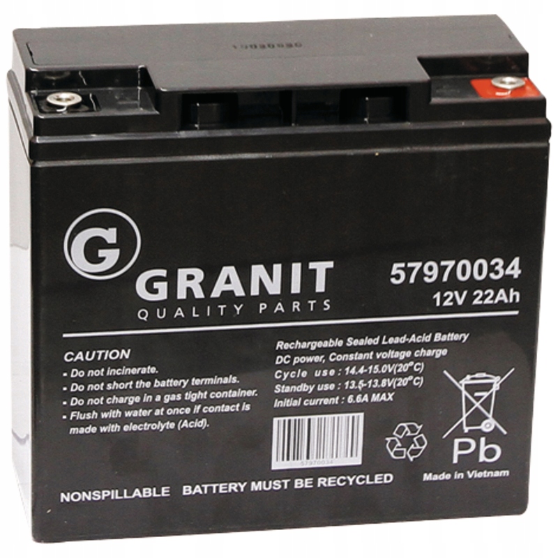 Batéria 12V 22Ah 181mm 57970034 - ŽULA
