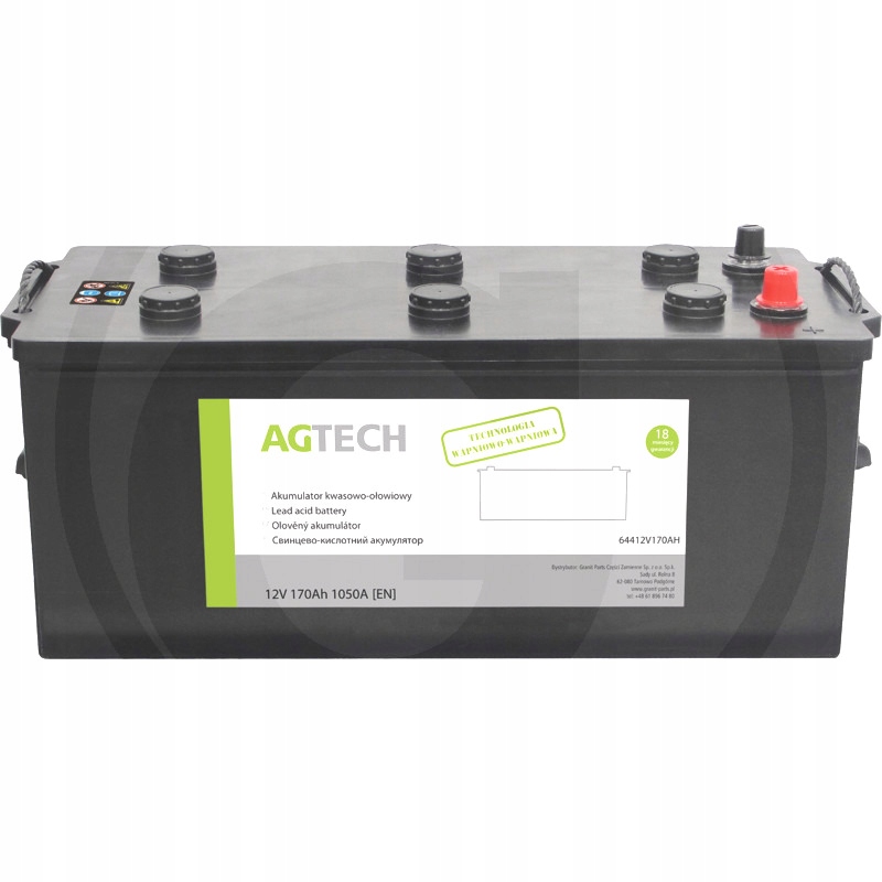Batéria Agtech 12 V 170AH 1050 A pre ťažký kombajn