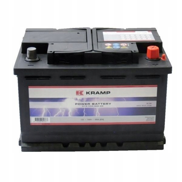 Batéria Kramp, 12 V, 74 Ah, plná