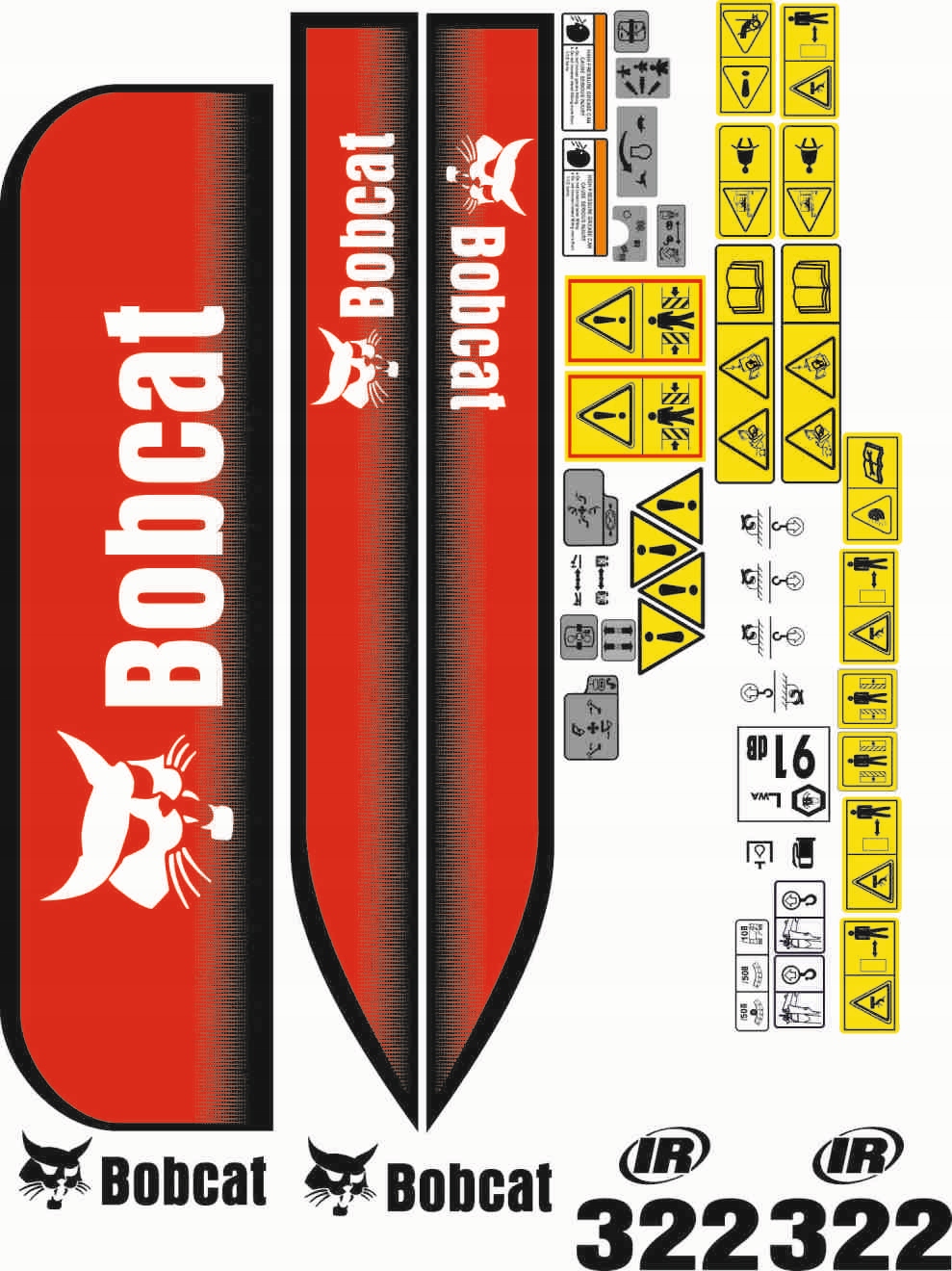 Nálepka bobcat 322 decals