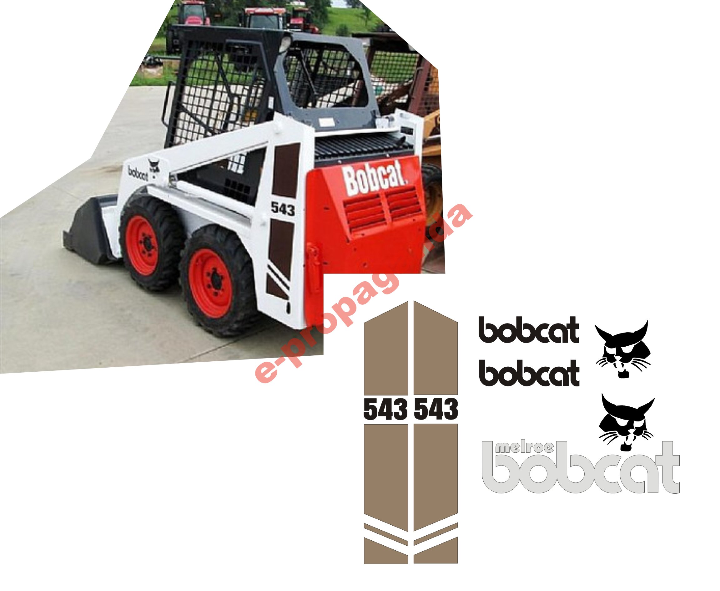 Nálepka s nálepkou BOBCAT 543