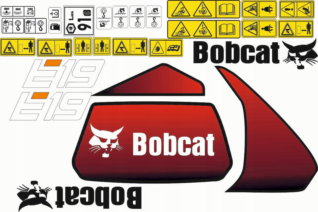 Nálepka s nálepkou BOBCAT E19