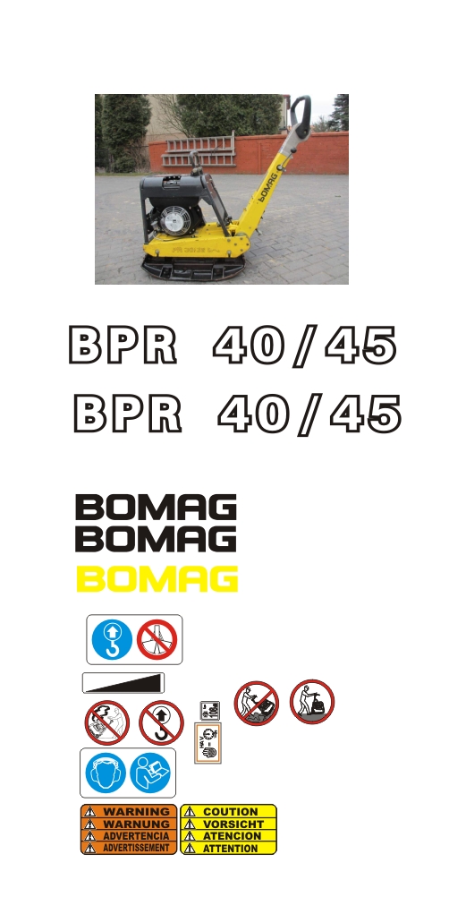 BOMAG BPR 40/45 samolepiaci štítok