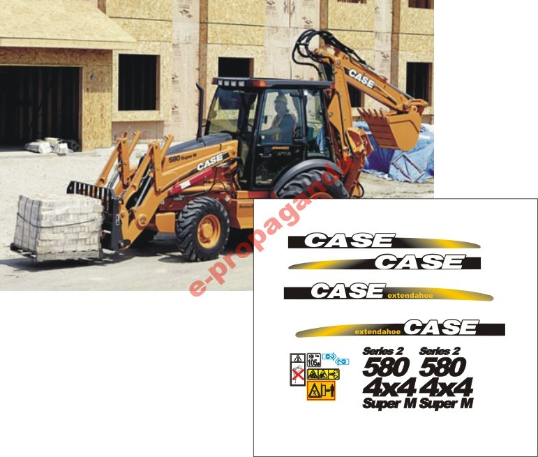 CASE 580 Super M Series 2 NÁLEPKY NÁLEPKA
