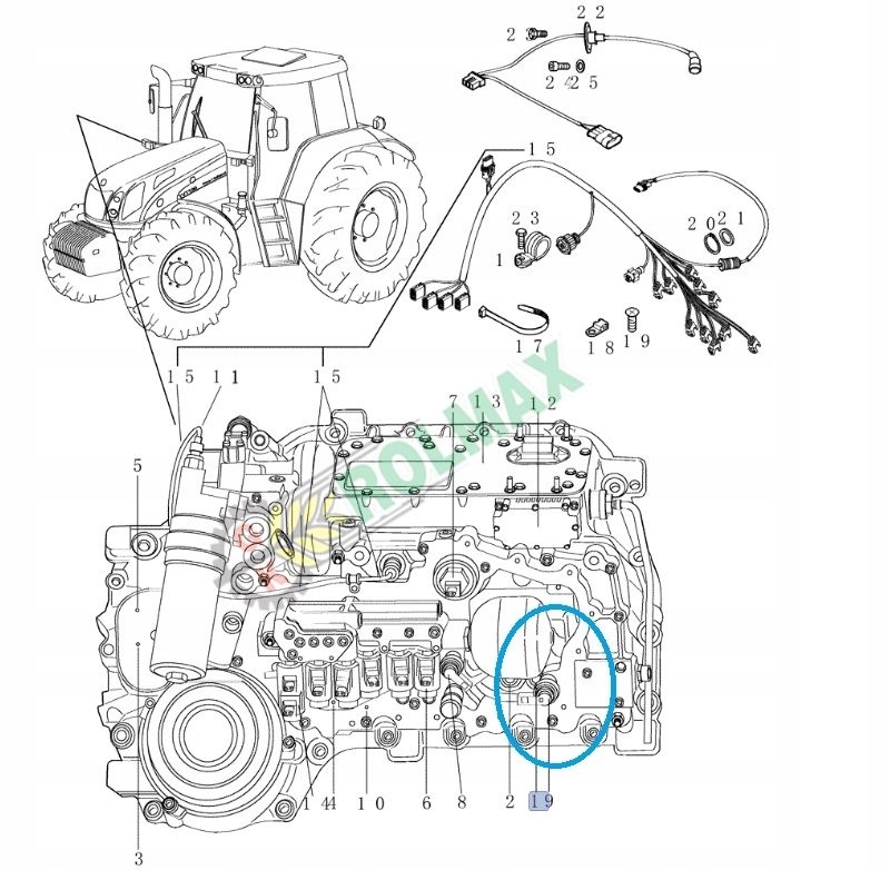 Senzor New Holland CASE Steyr CVT 192300711001