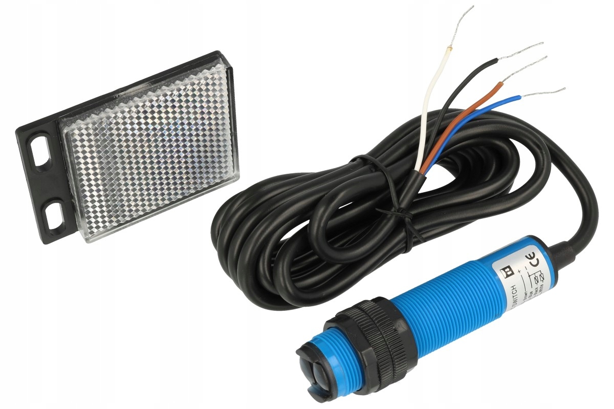 Fotoelektrický snímač so zrkadlom, dosah 2 m PNP