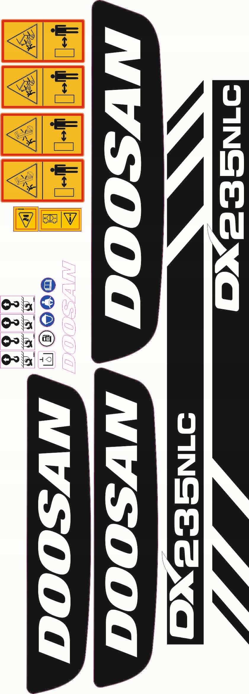 Samolepka doosan dx 235 nlc