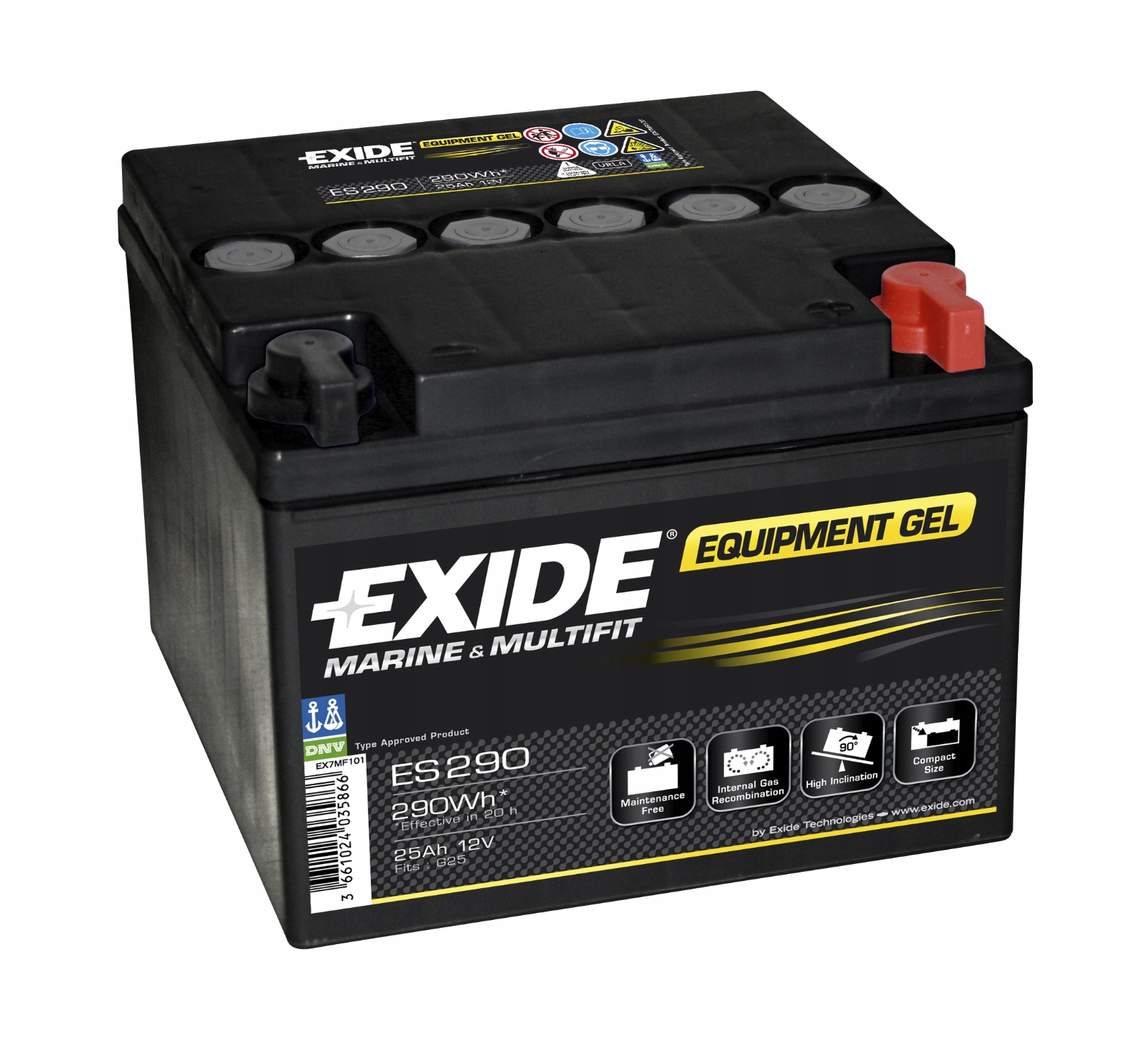 Exide Equipment Gel 12V 25AH 150A ES290 ups
