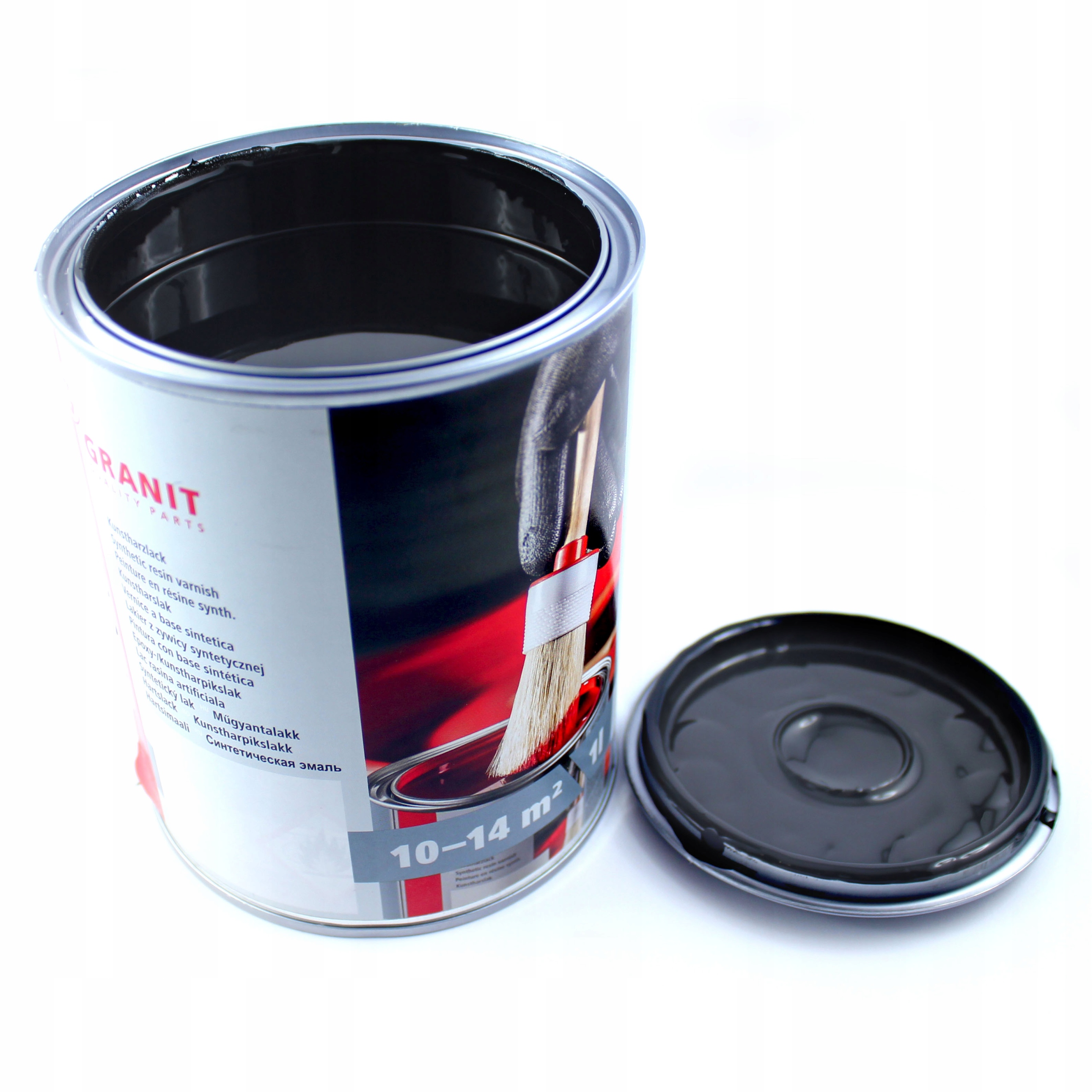 Farba lak čierny matný Case IH 1l