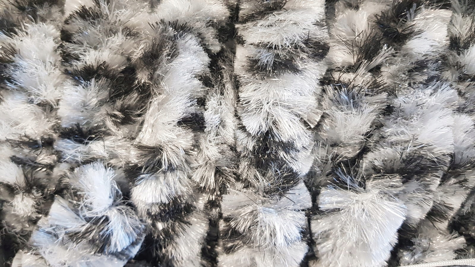 TASSELS CATS CURTAIN GREY BLACK MIX