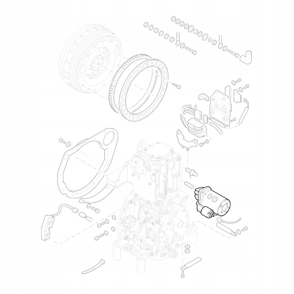 HATZ 50495901 Elektrický štartér 12V 1D81 1D90