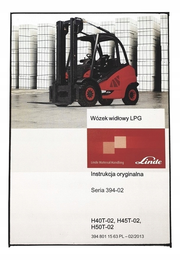 Návod na obsluhu DTR vysokozdvižný vozík Linde 394 EVO