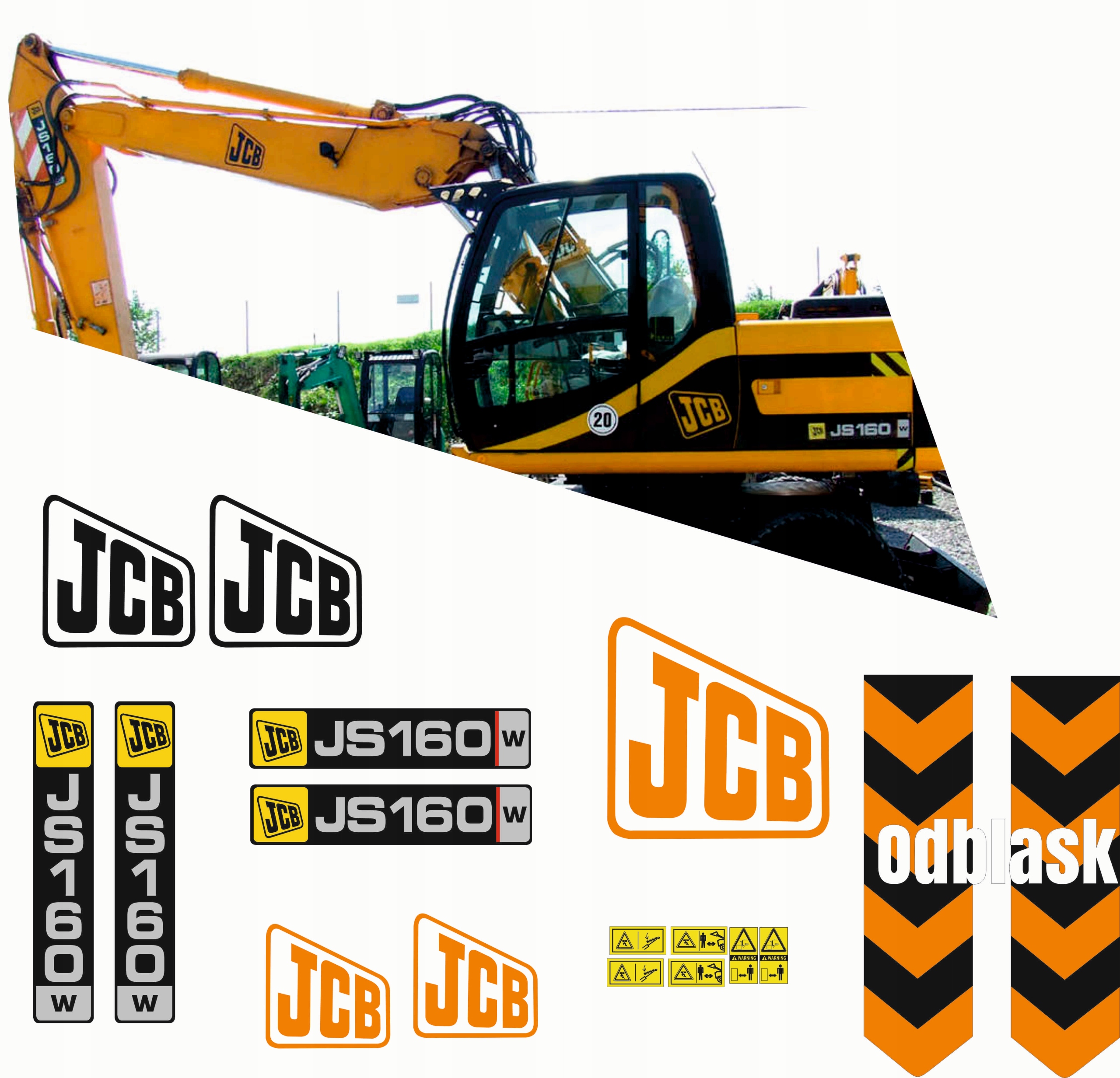 JCB JS160 W SAMOLEPKY SAMOLEPKY