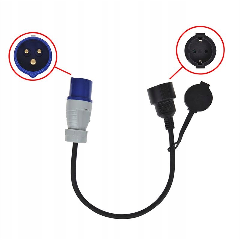 ADAPTÉR KÁBEL ZÁSUVKA CEE 230V DO ZÁSUVKY SCHUKO