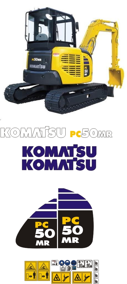 NÁLEPKY Komatsu PC 50 MR