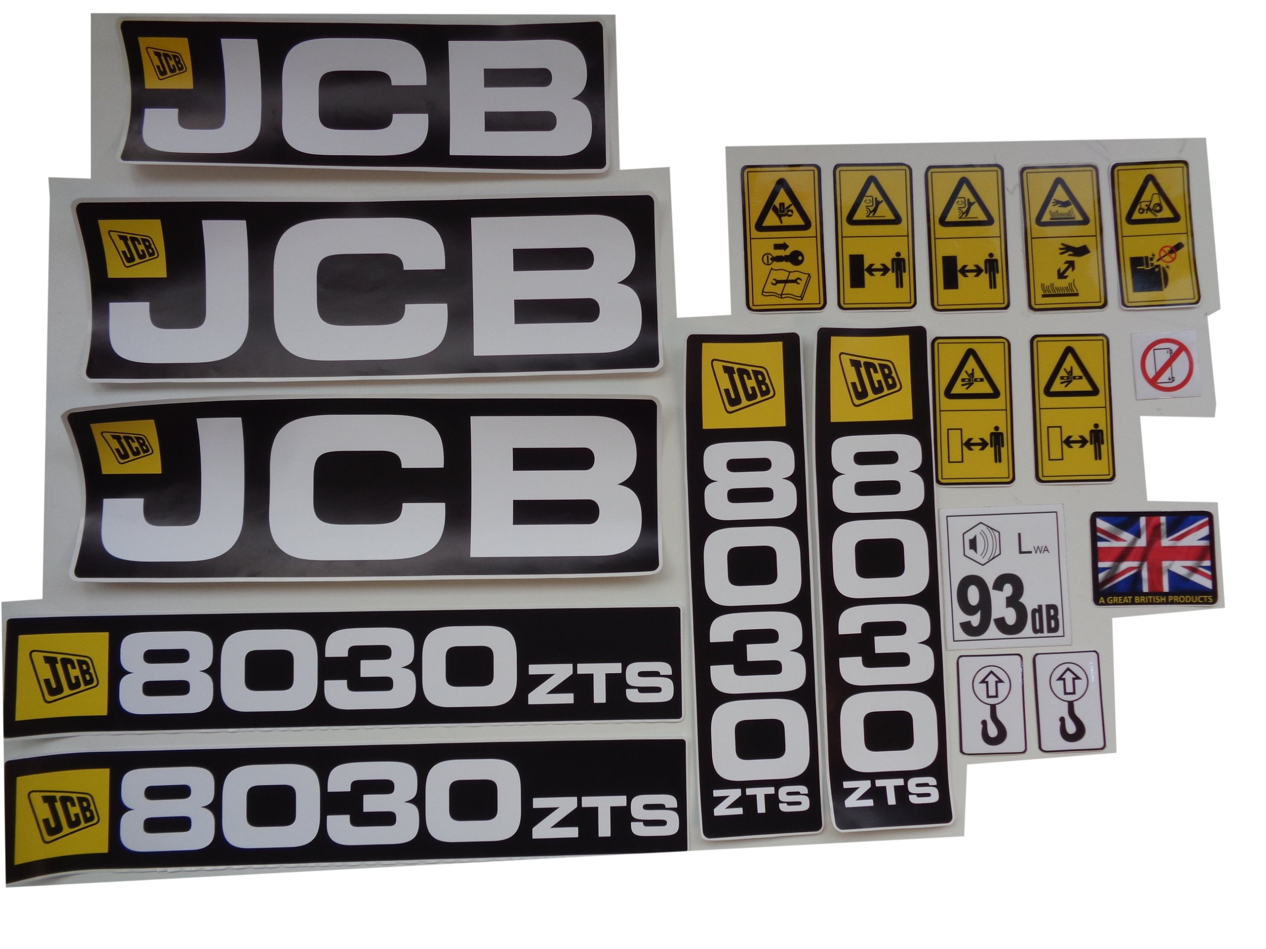Sada samolepiek samolepka samolepka samolepka JCB 8030