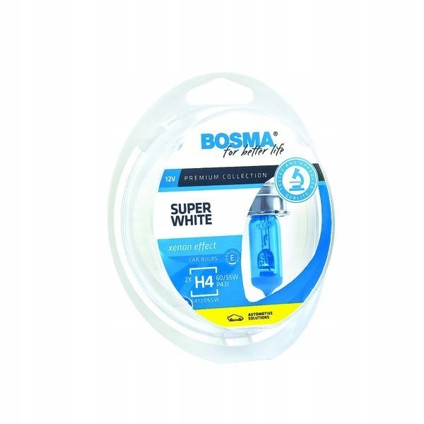 Sada žiaroviek H4 Super White, 12 V, 60 / 55 W, P43T