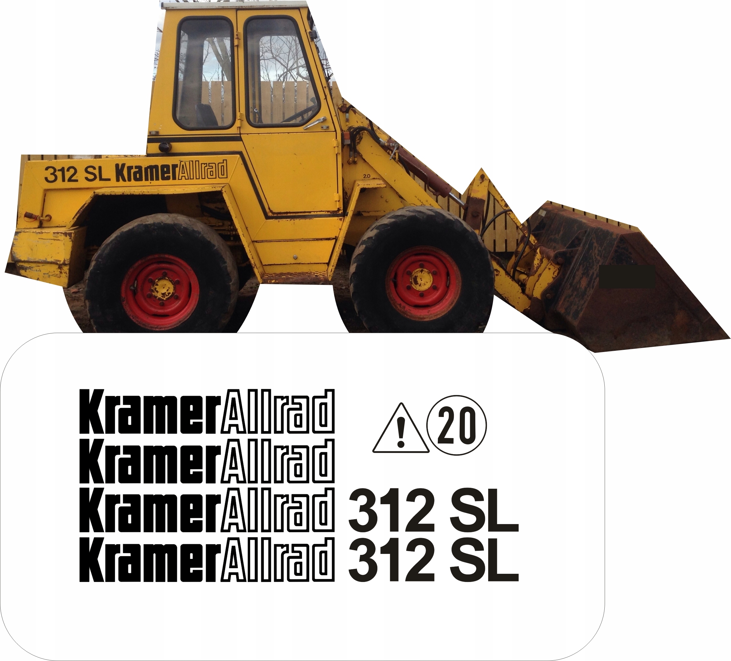 Kramer 312 SL Nálepka samolepky