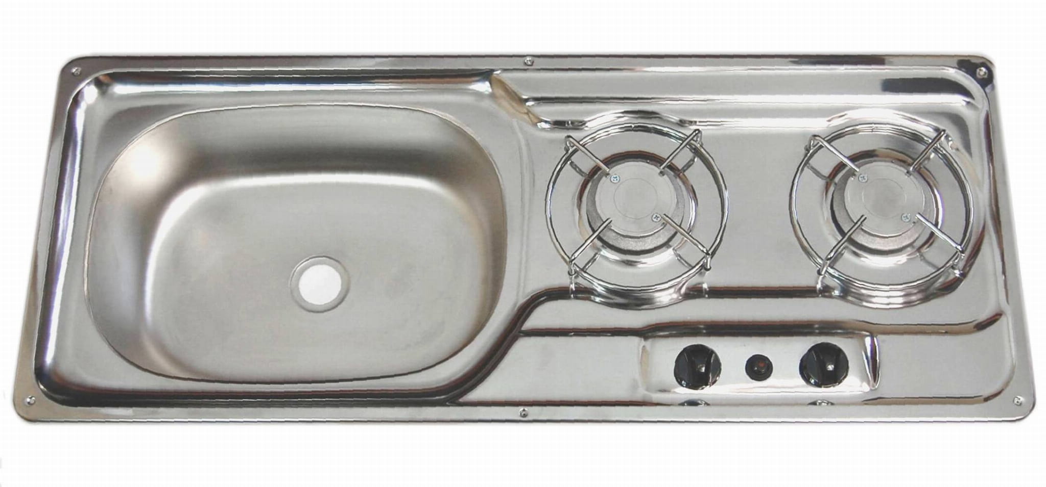 Plynový sporák s piezo drezom 800x320 mm