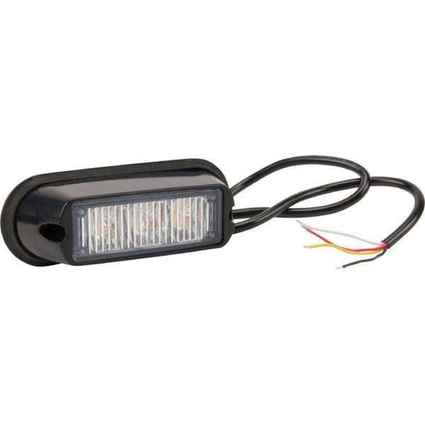 LED výstražné svetlo, 3 LED 6W 12 / 24V