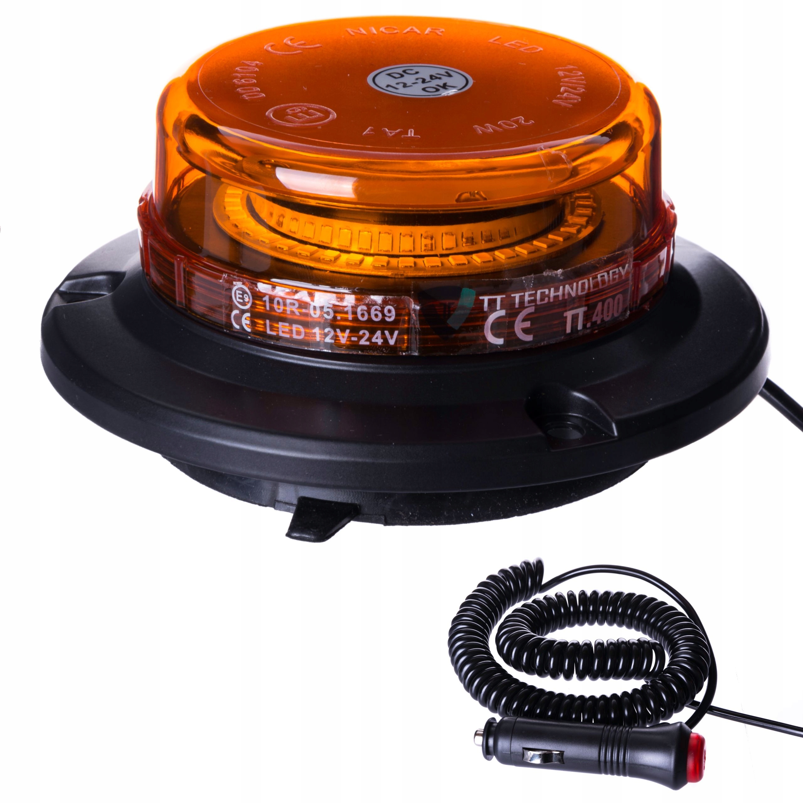 Power LED 12V 24V výstražná lampa s magnetom