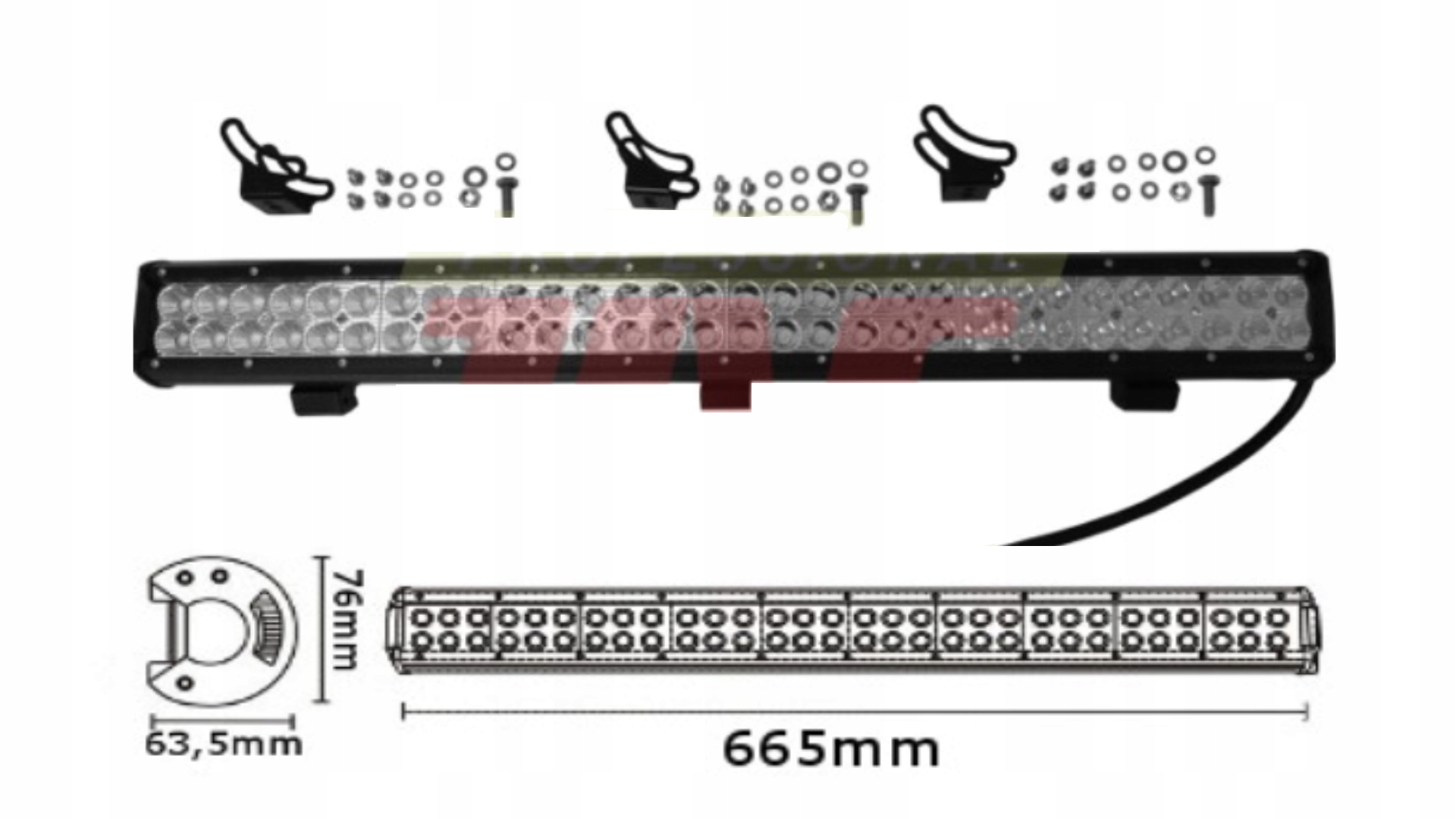 Pracovný svetelný zdroj LED, 180 W, 10-30 V, 60 CREE LEDx3W, FLOOD/SPOT/RODE, Slat