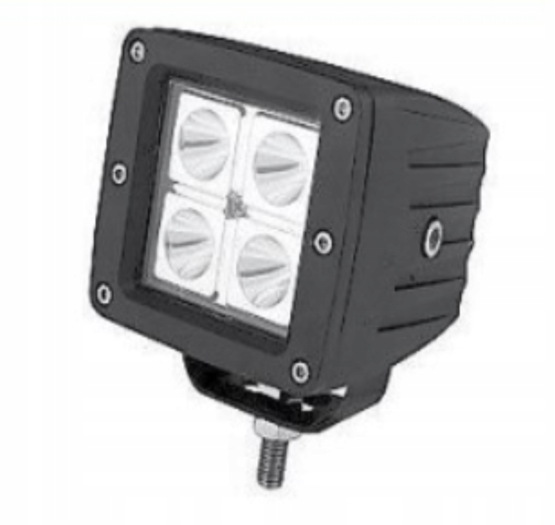 Pracovný svetelný zdroj LED, 16 W, 10-30 V, 4 CREE LEDx4W, SPOT, Square