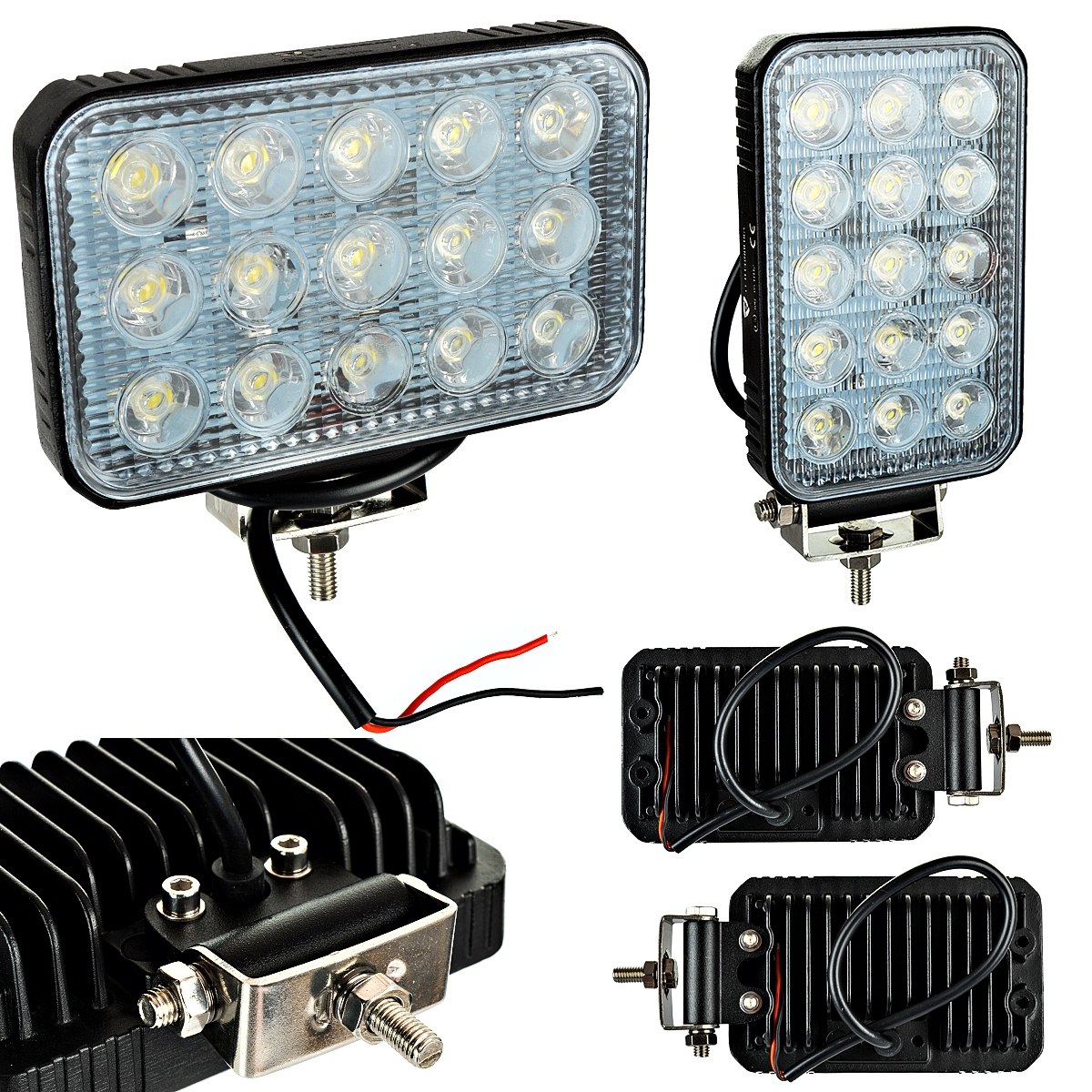 Pracovné svetlo 15 Led 45 W 2100Lm obdĺžnikové