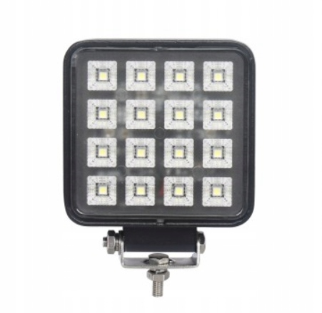 Pracovná lampa 16x LED štvorec s vypínačom
