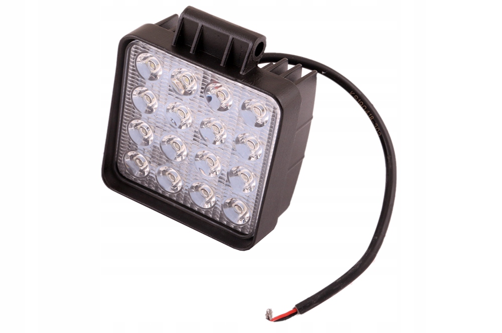 Štvorcová pracovná lampa 48W 16 LED GLANZ