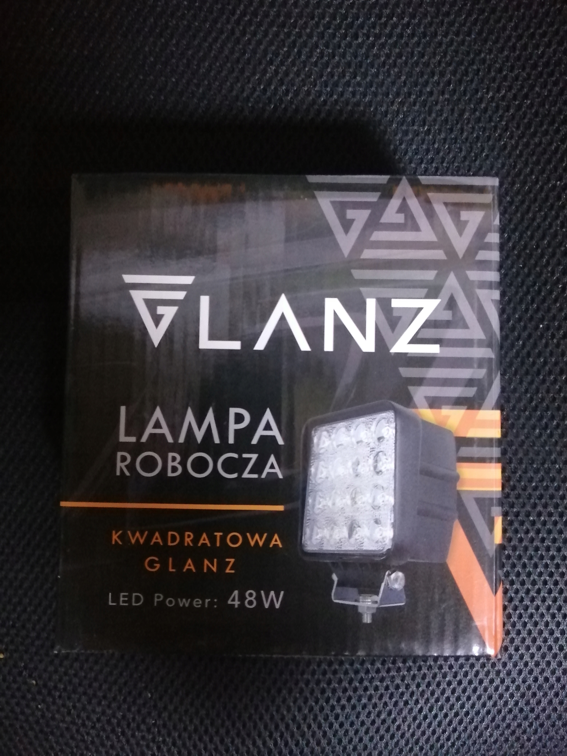 Štvorcová pracovná lampa 48 W LED GLANZ 3850 lm