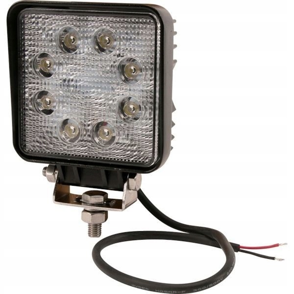Štvorcová LED pracovná lampa, 24W svetlo 1920lm str