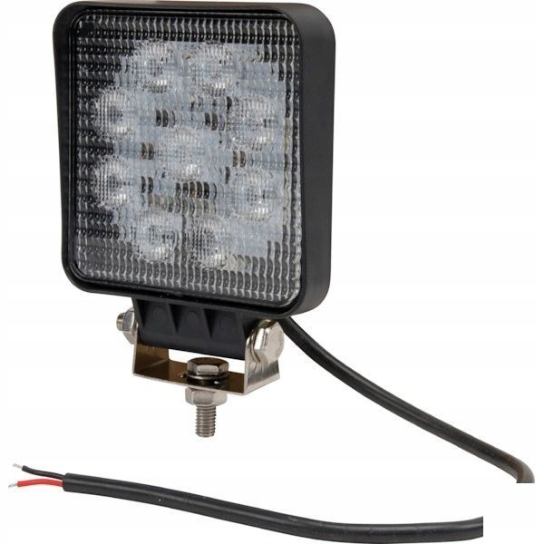 Štvorcová LED pracovná lampa, 27W 2376lm, svetlo