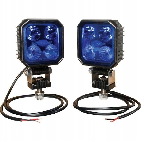 Pracovná lampa hranatá LED 9W 1000lm modrá!