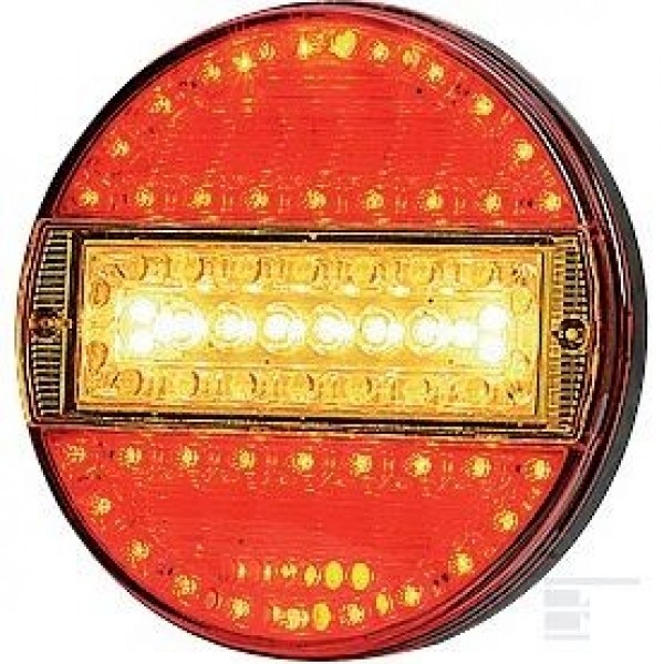 Zadné LED svetlo, okrúhle, 2m kábel 12/24