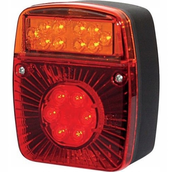 Multifunkčné štvorcové LED zadné svetlo 12-24V Kramp
