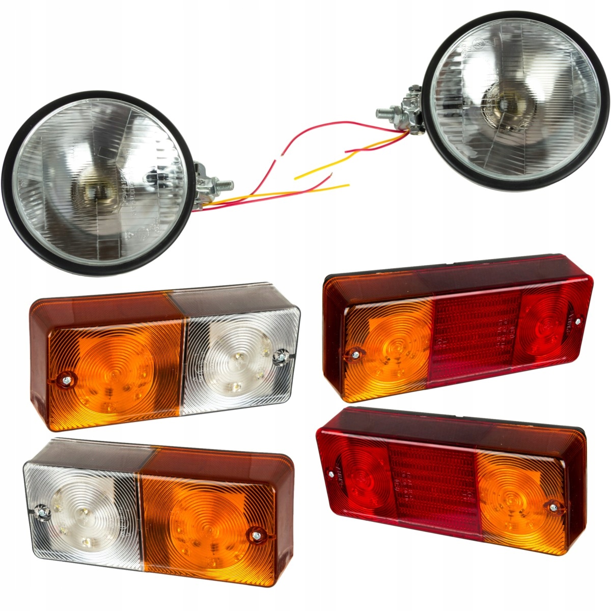 Svetlá MTZ so žiarovkami kompletné predné a zadné LED
