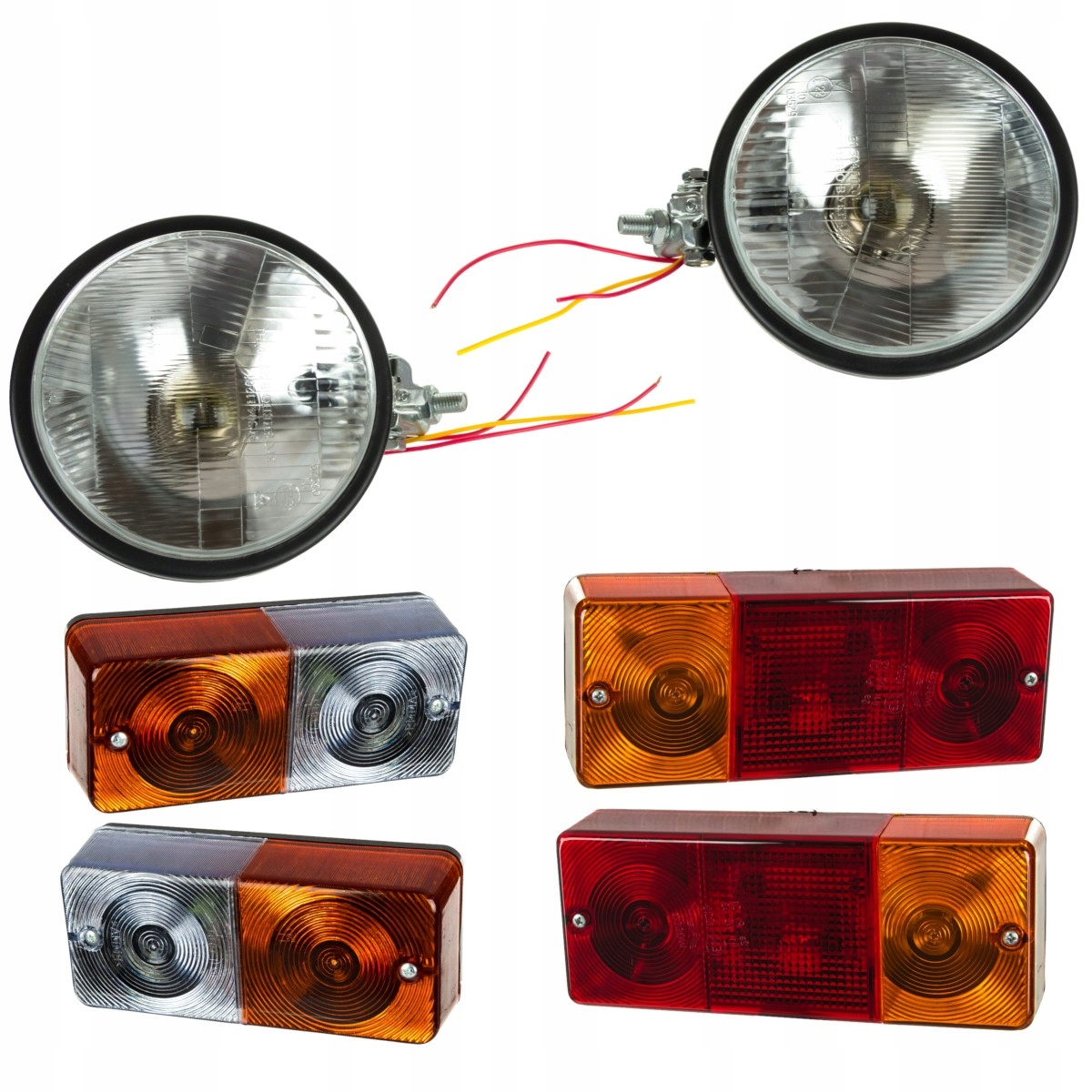 Lampy MTZ so žiarovkami kompletné predné a zadné