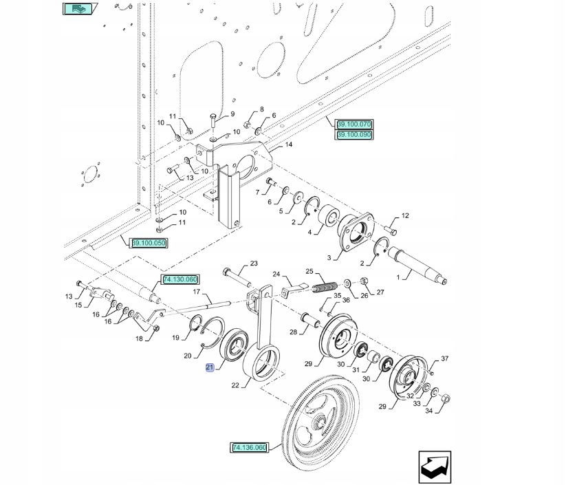 New Holland TX CX FR 388069 50 mm x 110 mm