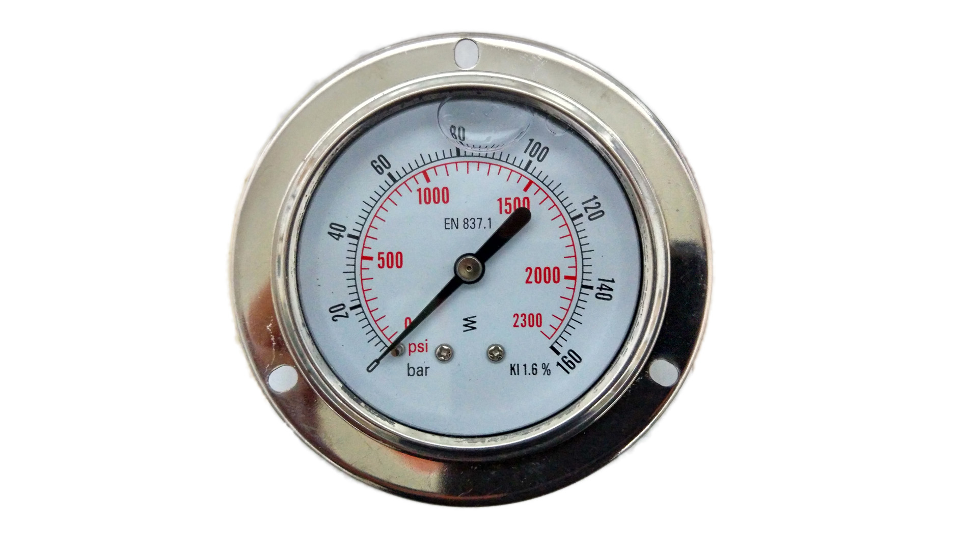 GLYCERÍNOVÝ MANOMETER 160 BAROVÝ 63MM PANELOVÝ PANEL