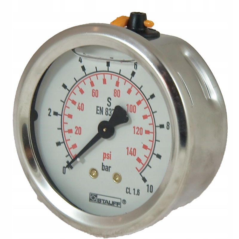 Manometer fi 63 BSP 1/4 "ZADNÝ ROZSAH 0-10 WIKA