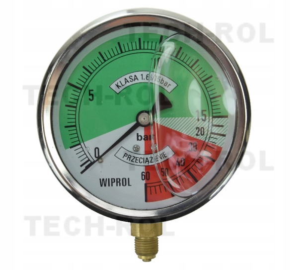 Glycerínový manometer 0-60 bar fi-100mm 1/4