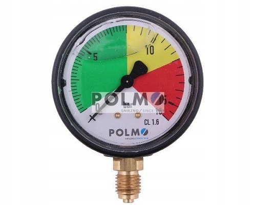 Glycerínový manometer 16 bar spodná prípojka POLMO