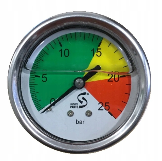 Predný glycerínový manometer fi63 mm 0-25 bar 1/4 "
