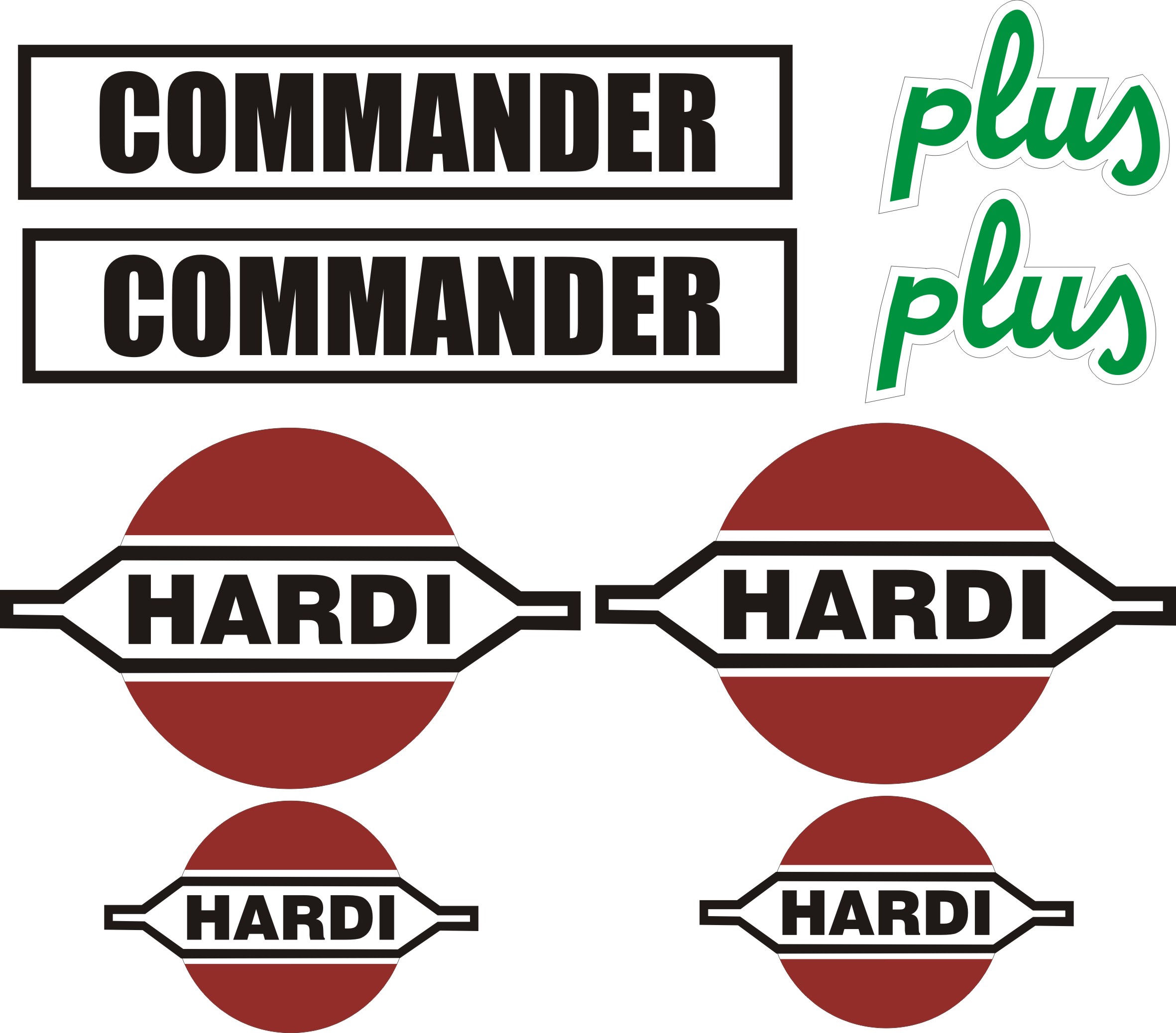 HARDI COMMANDER PLUS NÁLEPKA